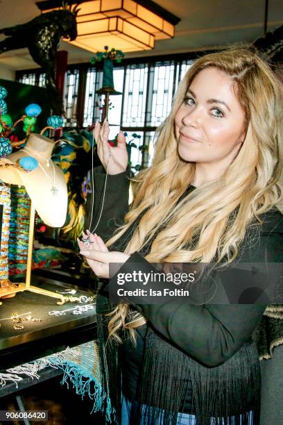 Lifestyle Blogger Nadine Trompka attends the Thomas Sabo Press Cocktail during the Mercedes-Benz Fashion Week Berlin A/W 2018 at China Club on...