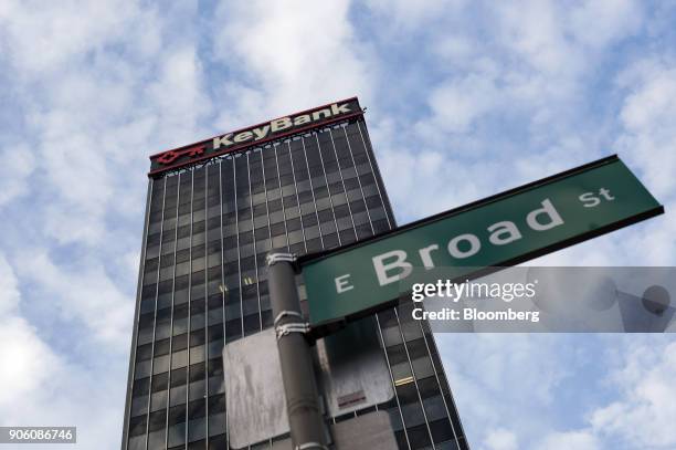 The KeyBank building stands in Columbus, Ohio, U.S., on Jan. 9, 2018. KeyCorp is scheduled to release earnings figures on January 18. Photographer:...