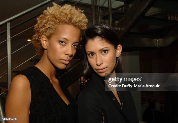 Designers Carly Chushnie and Michelle Ochs of Cushnie Et Ochs attend Cushnie Et Ochs during Mercedes-Benz Fashion Week Spring 2010 at Chelsea Art...