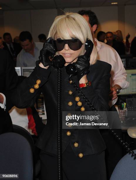 Lady Gaga represents her Mercy Center charity at the 5th annual BGC Charity Day at BGC Partners, INC on September 11, 2009 in New York City.