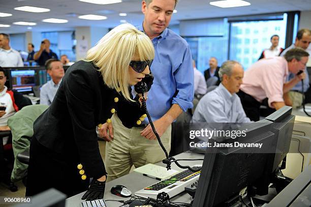 Lady Gaga represents her Mercy Center charity at the 5th annual BGC Charity Day at BGC Partners, INC on September 11, 2009 in New York City.