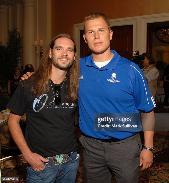 Musician Bo Bice and Neil Duncan attend the Caregivers� Luncheon at the St. Regis Monarch Beach Resort on September 11, 2009 in Dana Point,...