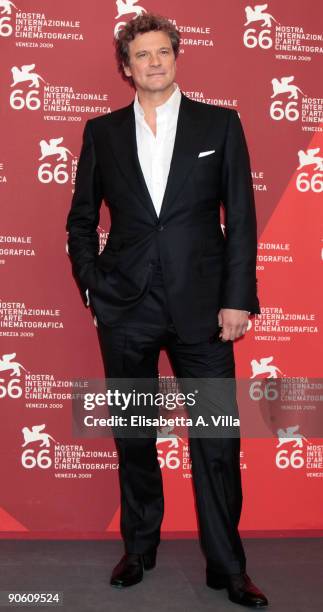 Actor Colin Firth attends the ''A Single Man'' photocall at the Palazzo del Casino during the 66th Venice Film Festival on September 11, 2009 in...