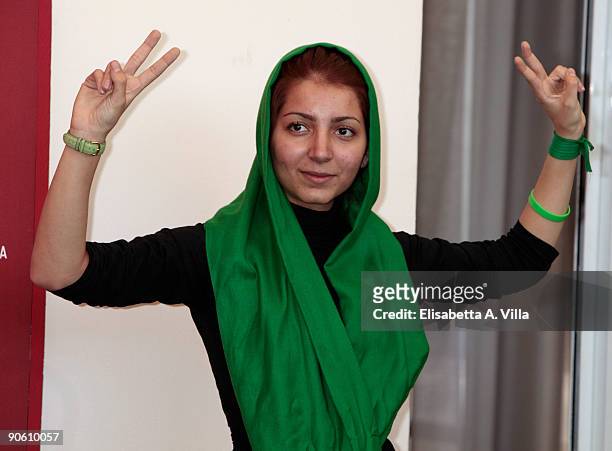 Iranian director Hana Makhmalbaf attends the ''Green Days'' photocall at the Palazzo del Casino during the 66th Venice Film Festival on September 11,...