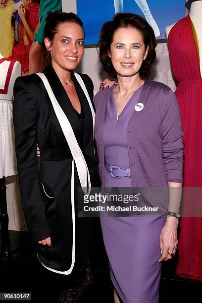 Gillian Sang and Model Dayle Haddon attend Fashion Week Spring 2010 presented by Mercedes-Benz at Bryant Park on September 11, 2009 in New York City.
