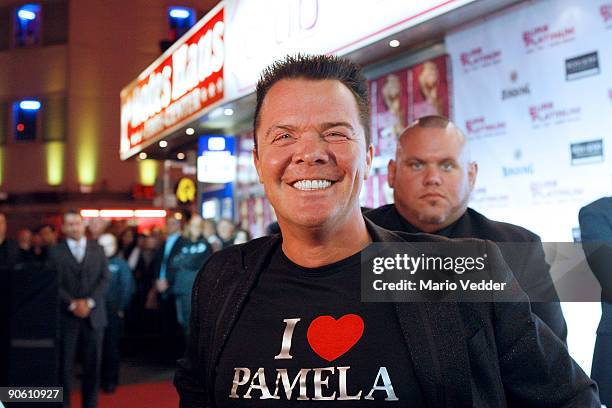 Prinz Marcus von Anhalt wears a T-shirt which shows his sympathy for Pamela Anderson at the Night Club Pure Platinum on September 12, 2009 in...