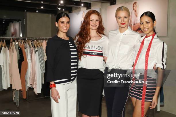 Franziska Knuppe and her models presenting the April 2018 Sailor Heart collection during the presentation of her new Spring/Summer 2018 collection...