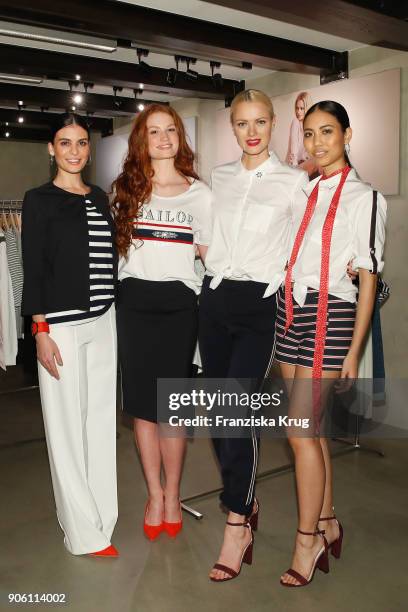 Franziska Knuppe and her models presenting the April 2018 Sailor Heart collection during the presentation of her new Spring/Summer 2018 collection...