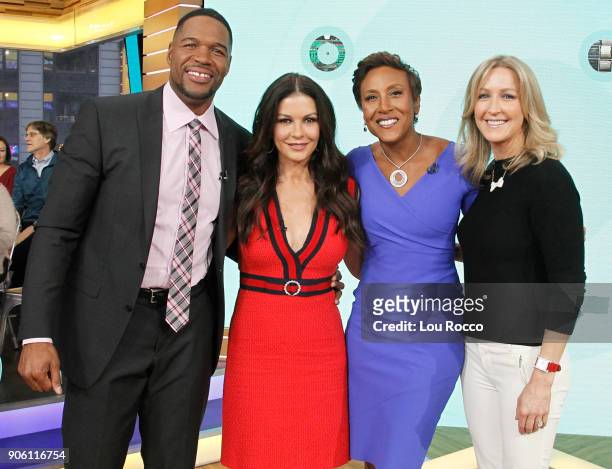 Catherine Zeta-Jones is a guest on "Good Morning America," Wednesday, January 17, 2018 on the Walt Disney Television via Getty Images Television...