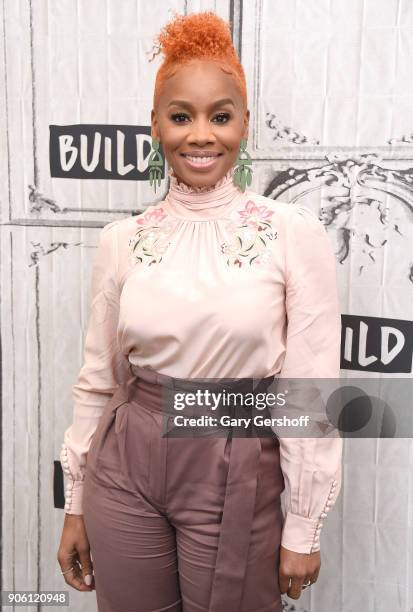 Actress and singer Anika Noni Rose visits Build Series to discuss the TV series 'The Quad' and the film Assassination Nation' at Build Studio on...