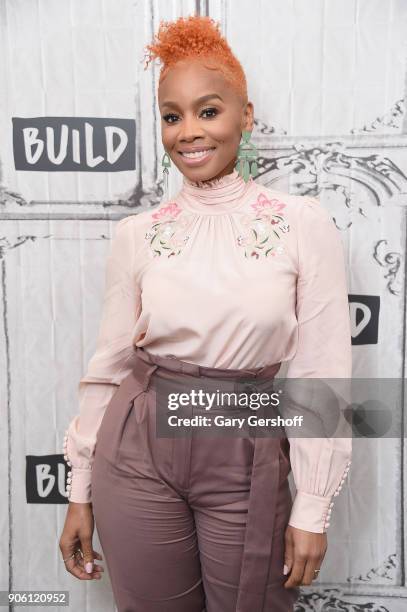 Actress and singer Anika Noni Rose visits Build Series to discuss the TV series 'The Quad' and the film Assassination Nation' at Build Studio on...
