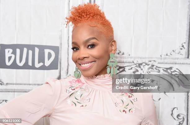 Actress and singer Anika Noni Rose visits Build Series to discuss the TV series 'The Quad' and the film Assassination Nation' at Build Studio on...