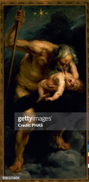 Peter Paul Rubens . Flemish painters. Saturn devouring a son, 1636-1638. Prado Museum. Madrid, Spain.