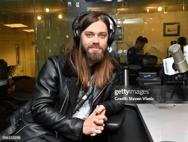 Actor Tom Payne visits The Highway at SiriusXM Studios on January 17, 2018 in New York City.