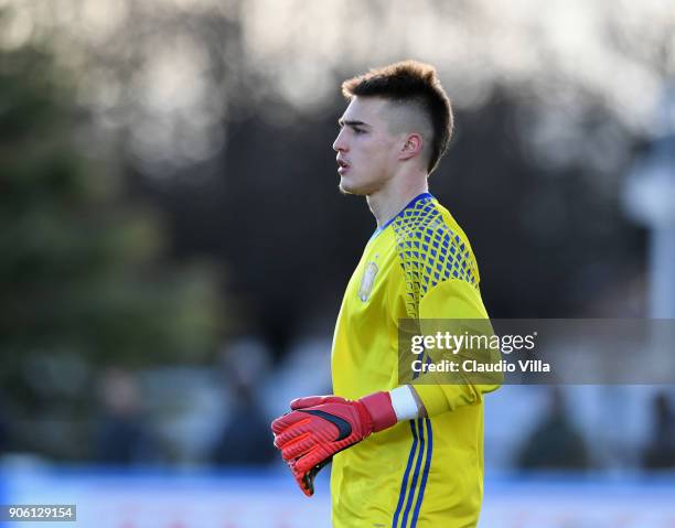 Arnau Tenas of Spain action during the U17 International Friendly match between Italy and Spain at Juventus Center Vinovo on January 17, 2018 in...