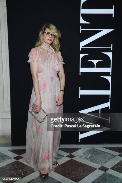 Sunrise Coigney attends the Valentino Menswear Fall/Winter 2018-2019 show as part of Paris Fashion Week on January 17, 2018 in Paris, France.