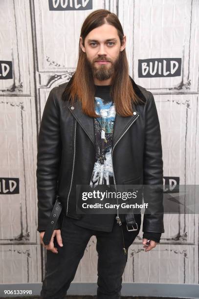 Actor Tom Payne visits Build Series to discuss his role in 'The Walking Dead' at Build Studio on January 17, 2018 in New York City.