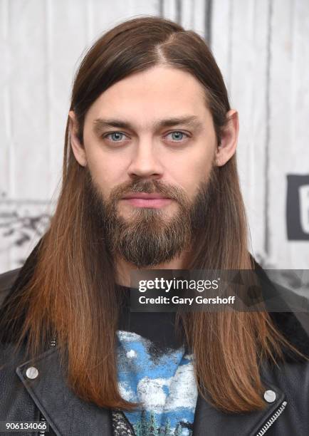 Actor Tom Payne visits Build Series to discuss his role in 'The Walking Dead' at Build Studio on January 17, 2018 in New York City.