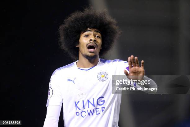 Hamza Choudhury of Leicester City during the Checkatrade Trophy tie between Oldham Athletic and Leicester City at Boundary Park, on January 17th,...