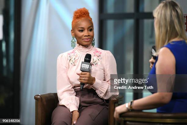 Anika Noni Rose visits Build at Build Studio on January 17, 2018 in New York City.