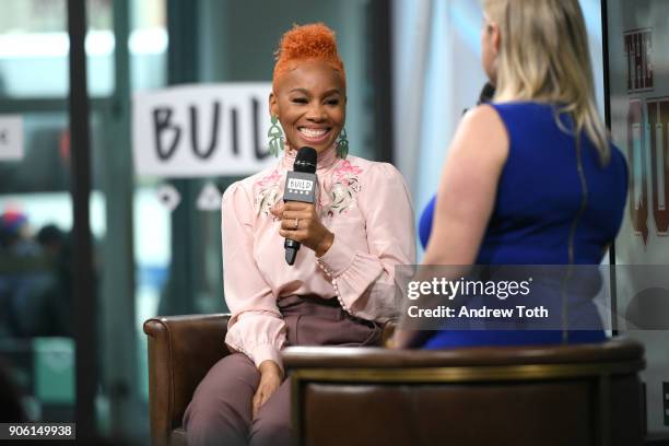 Anika Noni Rose visits Build at Build Studio on January 17, 2018 in New York City.