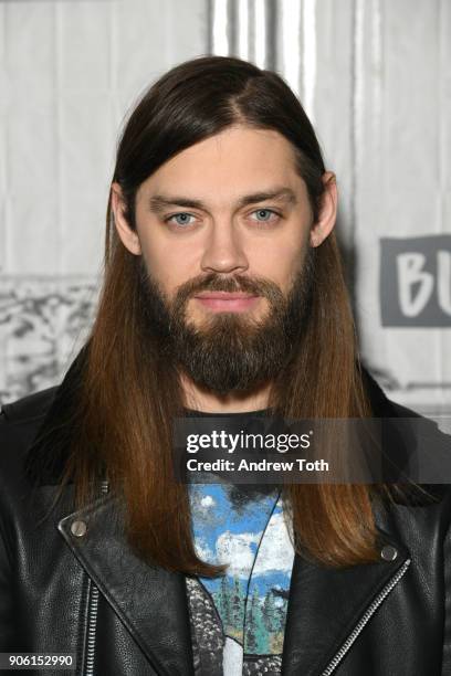 Tom Payne visits Build at Build Studio on January 17, 2018 in New York City.