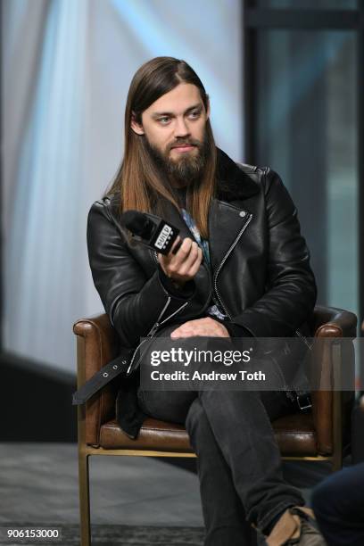 Tom Payne visits Build at Build Studio on January 17, 2018 in New York City.