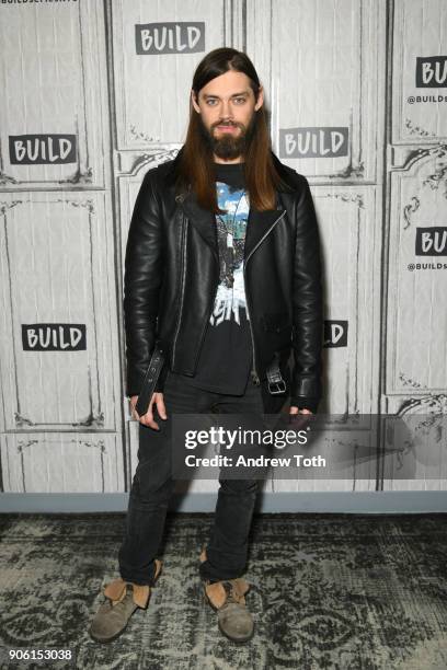 Tom Payne visits Build at Build Studio on January 17, 2018 in New York City.