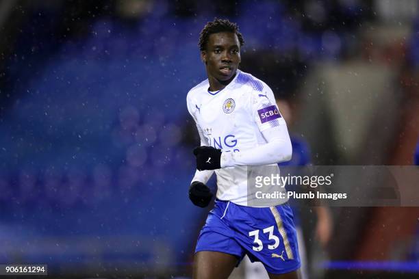 Fousseni Diabate of Leicester City during the Checkatrade Trophy tie between Oldham Athletic and Leicester City at Boundary Park, on January 17th,...