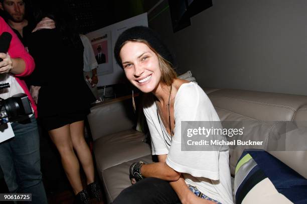 Designer Erin Wasson attends Fashion Week Spring 2010 presented by Mercedes-Benz at Bryant Park on September 11, 2009 in New York City.