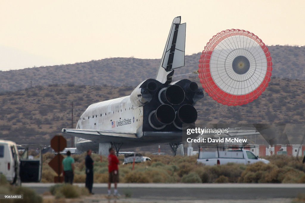 Space Shuttle Discovery Lands After Mission To International Space Station