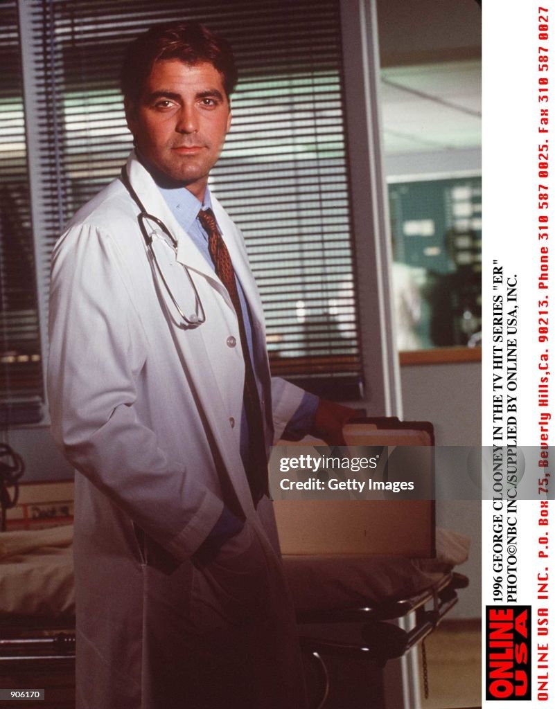 1996 GEORGE CLOONEY IN THE TV HIT SERIES "ER"
