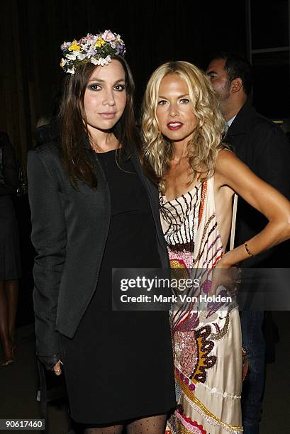 Socialite Fabiola Bercasa and Rachel Zoe attend a celebration of "The Rachel Zoe Project" hosted by Bing at The Standard on September 11, 2009 in New...