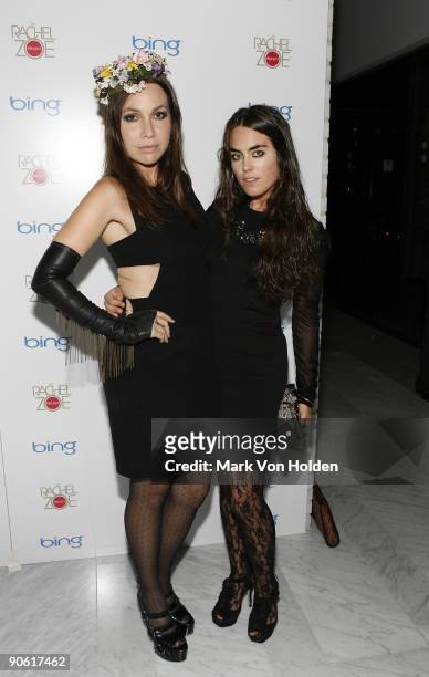 Socialite Fabiola Bercasa and Tallulah Harleck attend a celebration of "The Rachel Zoe Project" hosted by Bing at The Standard on September 11, 2009...