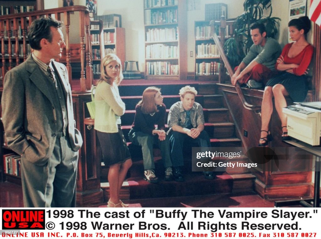 1998 The cast of "Buffy The Vampire Slayer." From l-r: Anthony Stewart Head, Sarah Michelle Gellar,