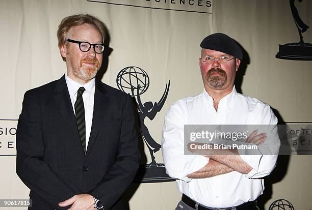 Jamie Hyneman and Adam Savage of 'Mythbusters' attends Emmy Nominees for Nonfiction & Reality Programs party at Academy of Television Arts & Sciences...