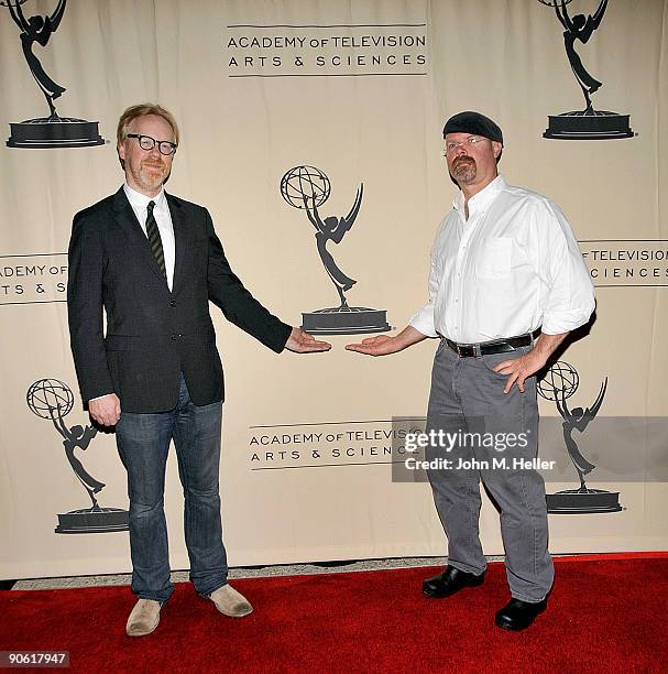 Adam Savage and Jamie Hyneman from the television show "Mythbusters"attend the Academy of Television Arts & Sciences and the Nonfiction Peer Groups'...