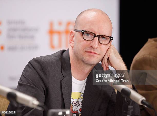 Director Steven Soderbergh attends "The Informant" press conference during the 2009 Toronto International Film Festival held at Sutton Place Hotel on...