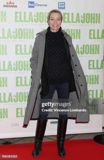 Stefania Rocca attends the 'Ella & John ' photocall on January 17, 2018 in Milan, Italy.