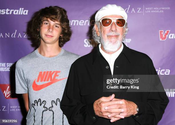 Producer Lou Adler and his son Manny Adler attend the 2009 Sunset Strip Music Festival Virgin America After Party held at Andaz Hotel on September...