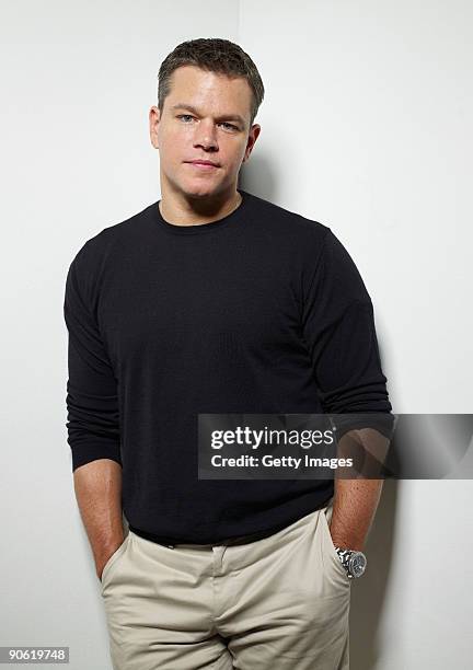 Actor Matt Damon from the film "The Informant!" poses for a portrait during the 2009 Toronto International Film Festival at The Sutton Place Hotel on...