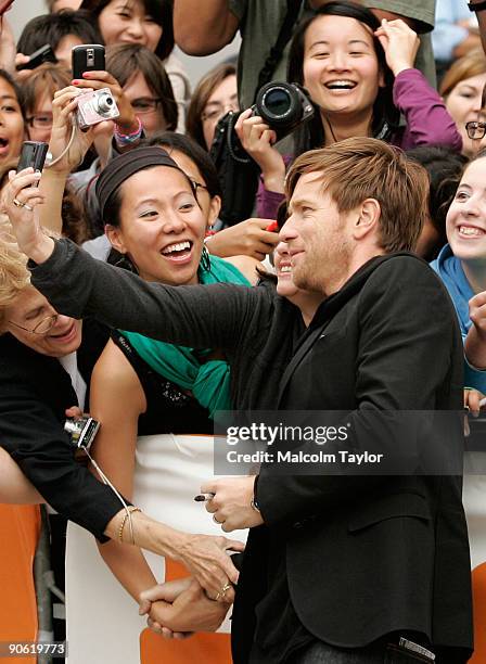 Actor Ewan McGregor arrives at the "The Men Who Stare At Goats" premiere during the Toronto International Film Festival held at Roy Thomson Hall on...