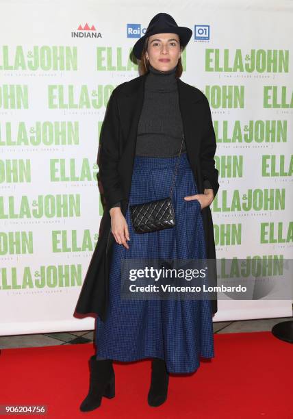 Anna Foglietta attends the 'Ella & John ' photocall on January 17, 2018 in Milan, Italy.