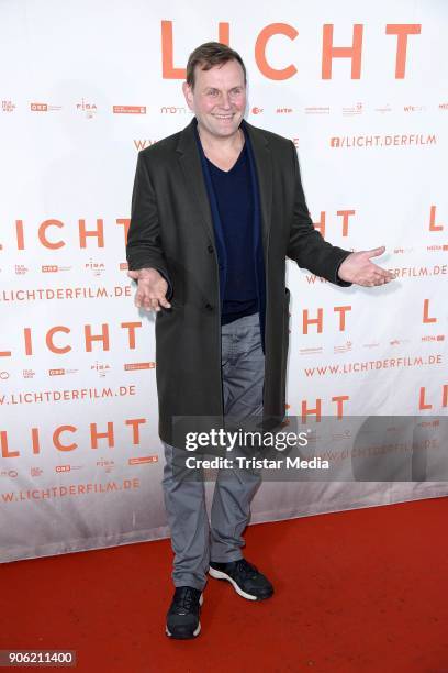 Devid Striesow attends the 'Licht' Premiere at Delphi Filmpalast on January 17, 2018 in Berlin, Germany.