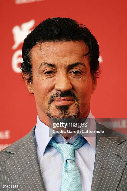 Actor Sylvester Stallone attends the "Jaeger-LeCoultre Glory To The Filmmaker Award" photocall at the Palazzo del Casino during the 66th Venice Film...