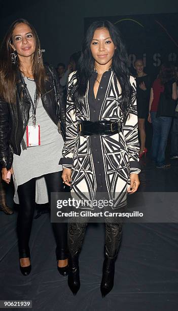 Singer Amerie attends Thisday/Arise Magazine Spring 2010 during Mercedes-Benz Fashion Week at Bryant Park on September 11, 2009 in New York City