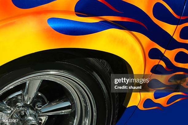 hot rod - car paint stock pictures, royalty-free photos & images