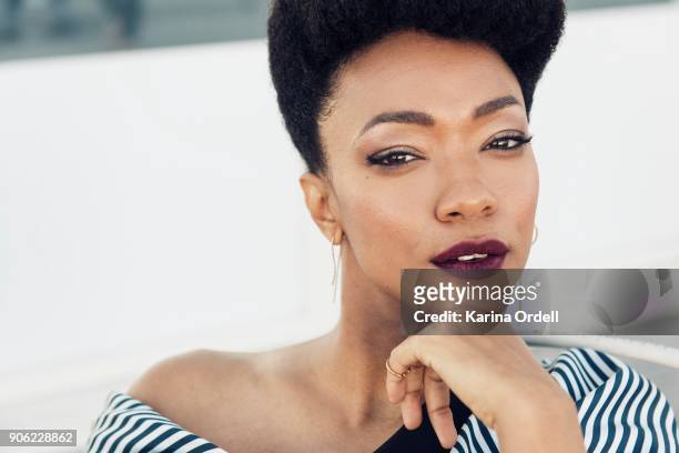 Actress Sonequa Martin-Green is photographed for W Magazine on September 18, 2017 in Los Angeles, California. PUBLISHED IMAGE.