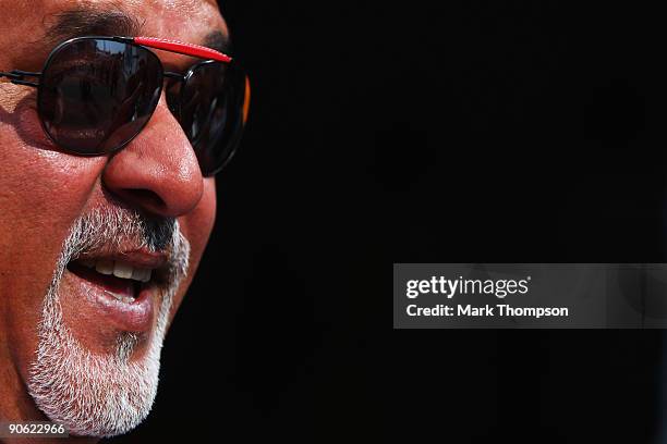 Force India Chairman Vijay Mallya is seen in the paddock during qualifying for the Italian Formula One Grand Prix at the Autodromo Nazionale di Monza...