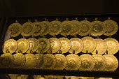 Plenty of geniune gold coins in view